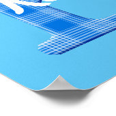 Jongensnaam aangepaste geruite letter K Poster (Hoek)