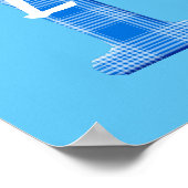 Jongensnaam Aangepaste geruite letter L Poster (Hoek)