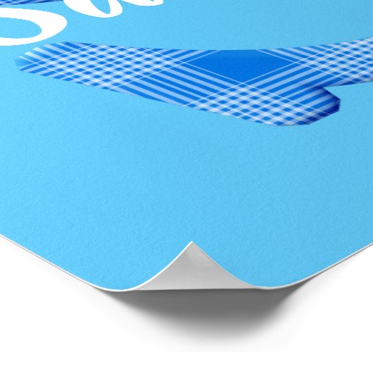 Jongensnaam Aangepaste geruite letter S Poster (Hoek)