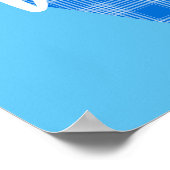 Jongensnaam Aangepaste geruite letter V Poster (Hoek)