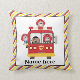 Jongensruimte brandweerwagen gooien kussen