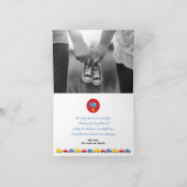 Jongensspeelgoed leuk en schattig blauw vrachtwage bedankkaart (Binnen)