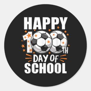 Jongensvoetbal 100 dagen Voetbal 100e eeuw Ronde Sticker