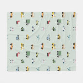 Jongenswagen, voertuigpatroon fleece deken (Voorkant (Horizontaal))