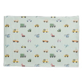 Jongenswagen, voertuigpatroon kussensloop (Achterkant)