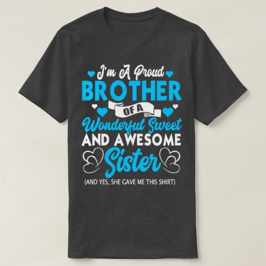 jongere broer van zuster t-shirt (Design voorkant)