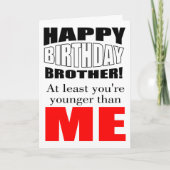 Jongere dan mijn verjaardag kaart (Voorkant)