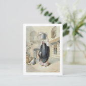 Jongeren Arabisch meisje dat terugkeert uit de Ham Briefkaart (Staand voorkant)