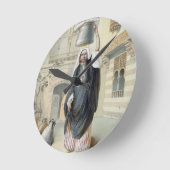 Jongeren Arabisch meisje dat terugkeert uit de Ham Ronde Klok (Hoek)