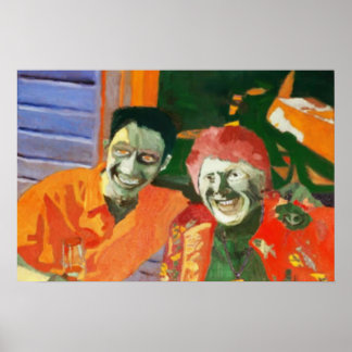 JONGEREN EN BEAUTY DELEN EEN LAUW POSTER