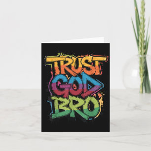 Jongeren vertrouwen God Bro Funny Christelijke jon Kaart