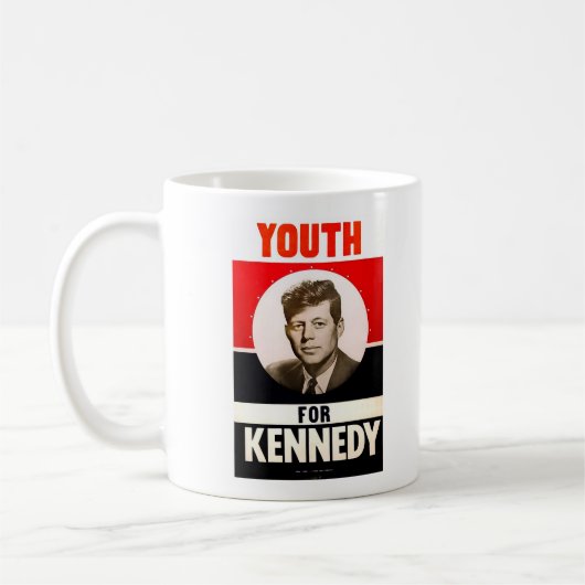 Jongeren voor President John F. Kennedy Koffiemok (Links)