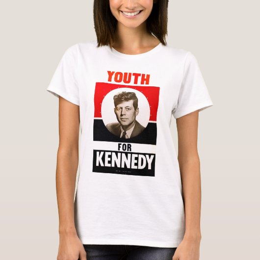 Jongeren voor President John F. Kennedy T-shirt (Voorkant)