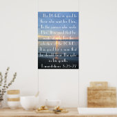 Jongerenbijbel Verse Lamentations 3:25-27 Poster (Keuken)
