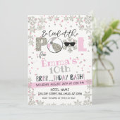 Jongerenfeest in de winterpool kaart (Staand voorkant)