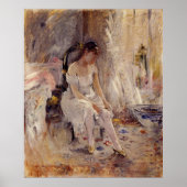 Jongerenmeisje dat haar voorraad aantrekt - Poster (Voorkant)