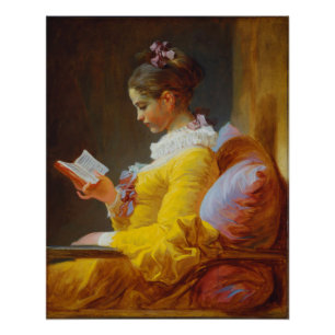 Jongerenmeisje Lezing Jean-Honore Fragonard Perfect Poster