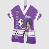 Jongerensportmeisje | PAARS Ornament (voorkant)