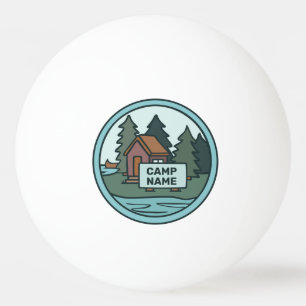 Jongerenzomerkamp, eilandhut, met aangepast teken pingpongballen