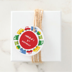 Jongetenspeelgoed Colorful Fun Transport Birthday Bedankjes Labels