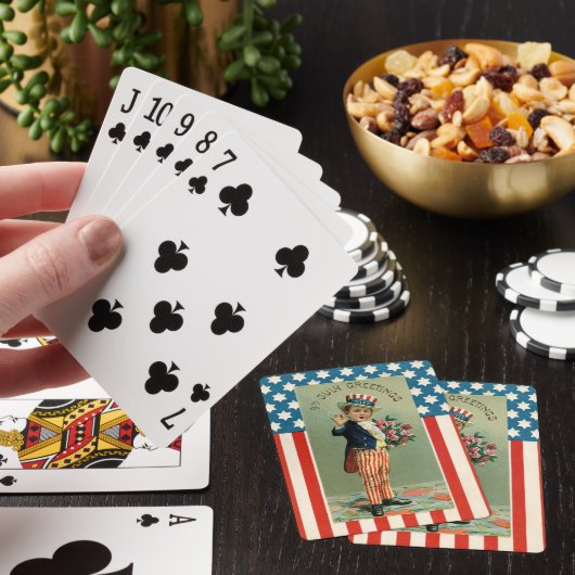  jongetje Sam op 4 juli Pokerkaarten (Insitu)