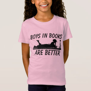 JONGETJES IN BOEKEN ZIJN BETERE MEISJES T-SHIRTS