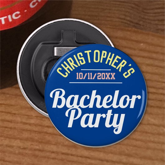 Jonggezellenfeest Button Flesopener
