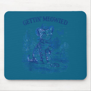 Jonggezellenfeest cowboy cowgirl laat me miauwen muismat