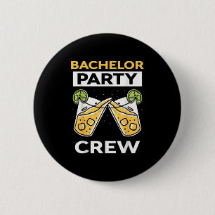 Jonggezellenfeest Crew Bruid Bruidegom Team _1  Ronde Button 5,7 Cm