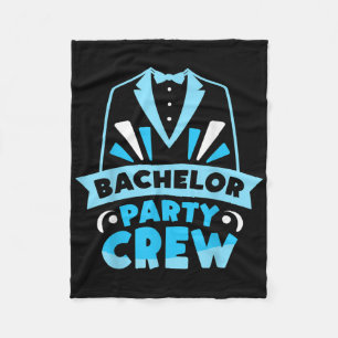 Jonggezellenfeest Crew Team Bruidegom Bruid Fleece Deken