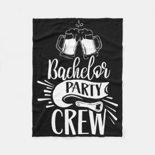 Jonggezellenfeest Crew Team Bruidegom Bruid Fleece Deken