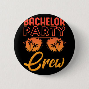 Jonggezellenfeest Crew Trouwfeest Beste Vrienden B Ronde Button 5,7 Cm
