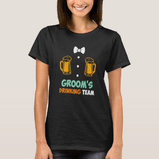 Jonggezellenfeest mannen team bruidegom trouwen t-shirt