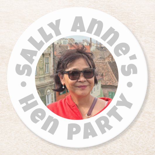 Jonggezellenfeest Ronde Kartonnen Onderzetter (Voorkant)