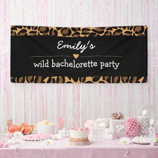 Jonggezellenfeest Trendy Wilde Luipaardprint Spandoek (Feest)