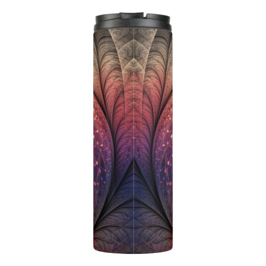 Jonglage Abstract Modern Fantasy Fractal Monogram Thermosbeker (Achterkant)