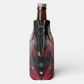 Jonglage Abstracte Modern Fantasy Fractal Art Flesjeskoeler (Fles Achterkant)