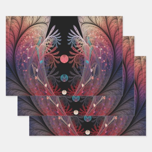 Jonglage Abstracte Modern Fantasy Fractal Art Inpakpapier Vel (Set)