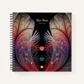 Jonglage Abstracte Modern Fantasy Fractal Art Name Notitieboek (Voorkant)