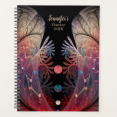 Jonglage Abstracte Modern Fantasy Fractal Art Name Planner (Voorkant)
