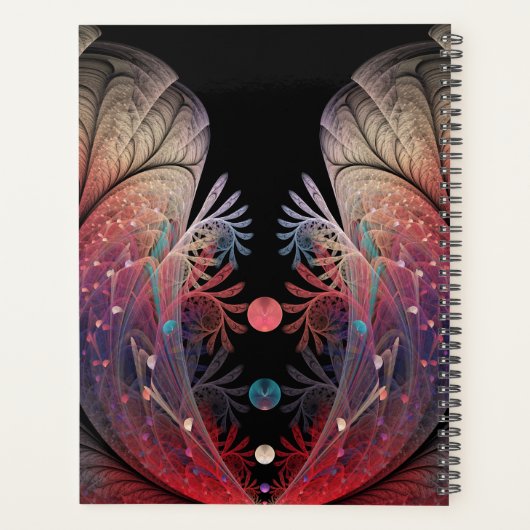 Jonglage Abstracte Modern Fantasy Fractal Art Planner (Achterkant)