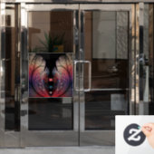 Jonglage Abstracte Modern Fantasy Fractal Art Raamsticker (Kantoordeur)