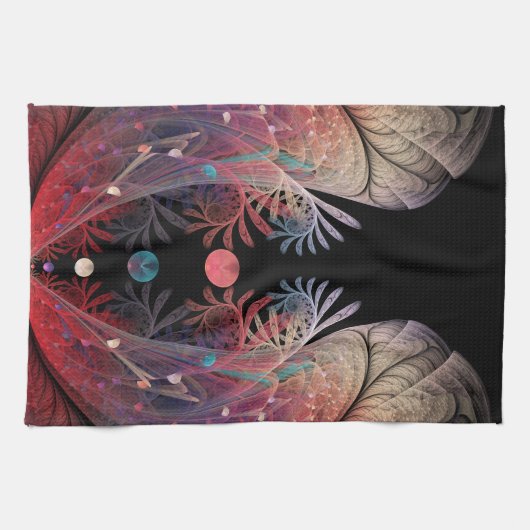 Jonglage Abstracte Modern Fantasy Fractal Art Theedoek (Horizontaal)