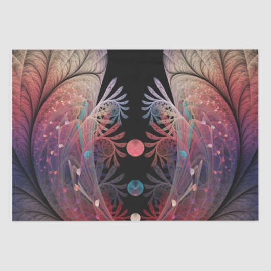 Jonglage Abstracte Modern Fantasy Fractal Art Tissuepapier (Voorkant)