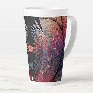 Jongleer Abstracte Moderne Fantasie Fractale Kunst Latte Mok