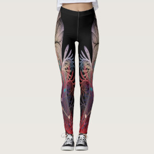 Jongleer Abstracte Moderne Fantasie Fractale Kunst Leggings