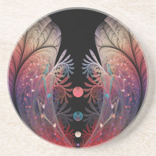 Jongleer Abstracte Moderne Fantasie Fractale Kunst Zandsteen Onderzetter