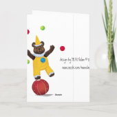 Jongleer met de Kaart van de Gelukwensen van de (Achterkant)