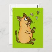 jongleerkat briefkaart (Voorkant / Achterkant)