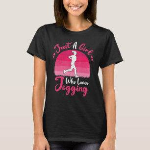 jongleren alleen een meisje dat van joggen houdt t-shirt